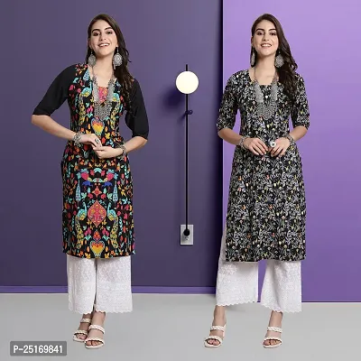 Fancy Crepe Kurtas For Women Pack Of 2