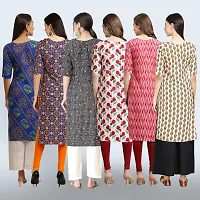 Women Stylish Crepe Printed Straight Kurta Combo-thumb1