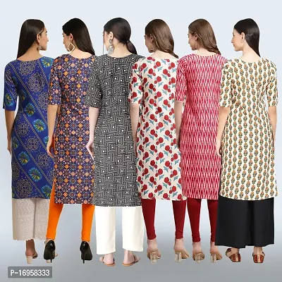 Women Stylish Crepe Printed Straight Kurta Combo-thumb2