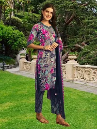 Fancy Cotton Blend Kurta Bottom And Dupatta Set For Women-thumb4