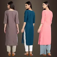 Fancy Crepe Kurtis for Women Pack Of 3-thumb1