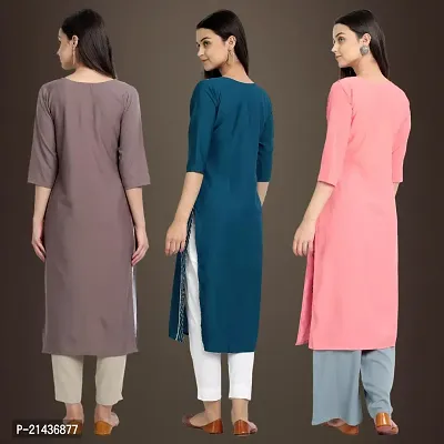 Fancy Crepe Kurtis for Women Pack Of 3-thumb2