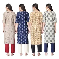 New Crepe Combo Printed Kurtis For Women Pack Of 4-thumb1