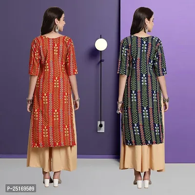 Fancy Crepe Kurtas For Women Pack Of 2-thumb2