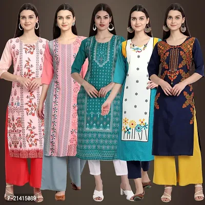 Fancy Crepe Kurtis For Women Pack Of 5