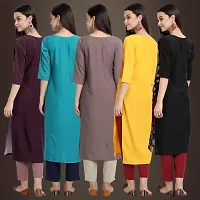 Fancy Crepe Kurtis For Women Pack Of 5-thumb1