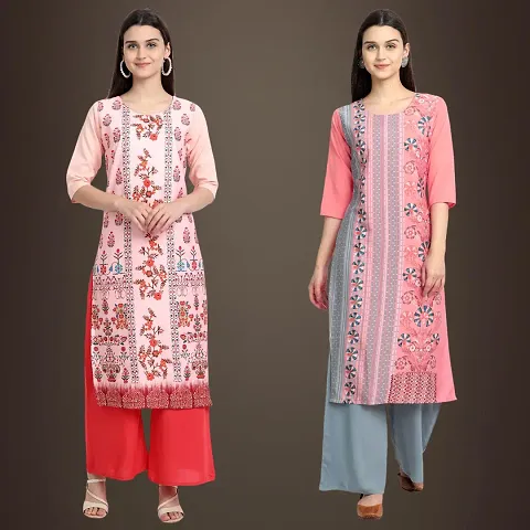 Fancy Crepe Kurtis for Women Pack Of 2