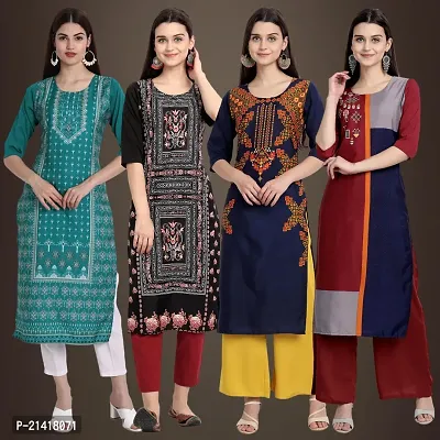 Fancy Crepe Kurtis for Women Pack Of 4-thumb0