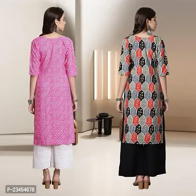 Fancy Rayon Kurtis For Women Pack Of 2-thumb2