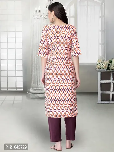 Stylish Multicoloured Crepe Stitched Kurta For Women-thumb4