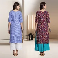 Fancy Rayon Kurtis For Women Pack Of 2-thumb1