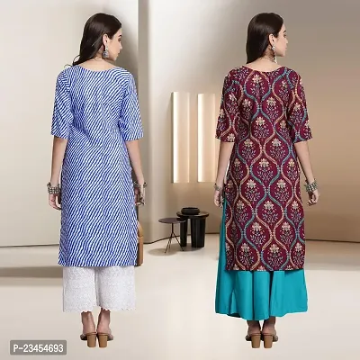 Fancy Rayon Kurtis For Women Pack Of 2-thumb2