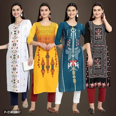 Fancy Crepe Kurtis for Women Pack Of 4-thumb0