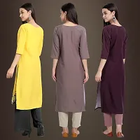 Fancy Crepe Kurtis for Women Pack Of 3-thumb1