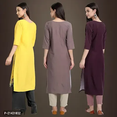 Fancy Crepe Kurtis for Women Pack Of 3-thumb2