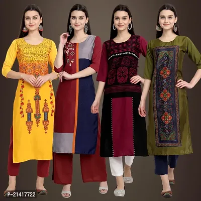 Fancy Crepe Kurtis for Women Pack Of 4-thumb0