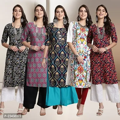 Fancy Crepe Kurtis For Women Pack Of 5