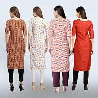 Women Stylish Crepe Straight Kurta-thumb1