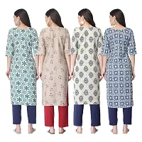 New Crepe Combo Printed Kurtis For Women Pack Of 4-thumb1