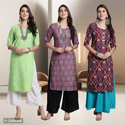 Fancy Rayon Kurtis For Women Pack Of 3