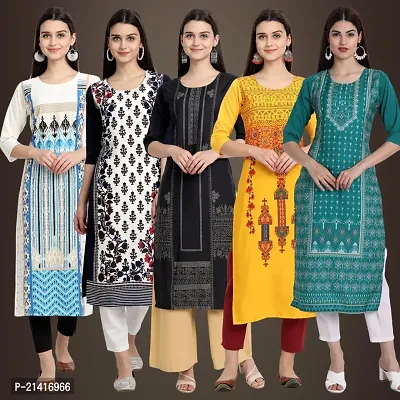 Fancy Crepe Kurtis For Women Pack Of 5