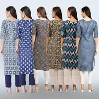 Women Stylish Crepe Printed Straight Kurta Combo-thumb1