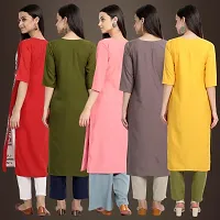 Fancy Crepe Kurtis For Women Pack Of 5-thumb1