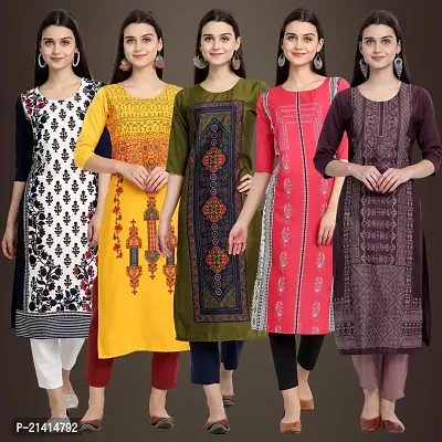 Fancy Crepe Kurtis For Women Pack Of 5