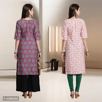 Fancy Rayon Kurtis For Women Pack Of 2-thumb2