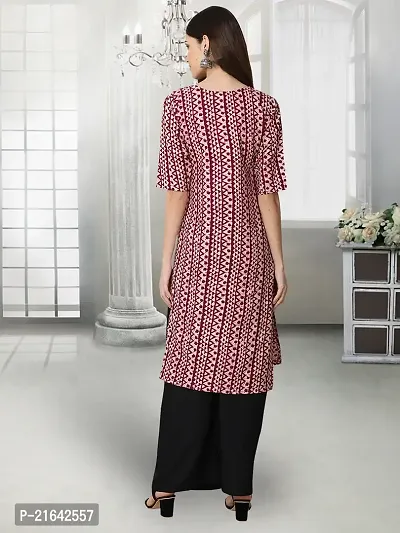 Stylish Purple Crepe Stitched Kurta For Women-thumb4