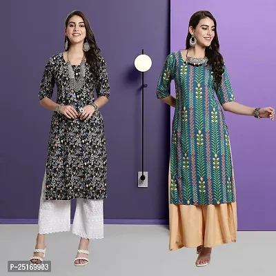 Fancy Crepe Kurtas For Women Pack Of 2