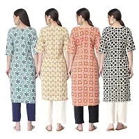 New Crepe Combo Printed Kurtis For Women Pack Of 4-thumb1