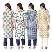 New Crepe Combo Printed Kurtis For Women Pack Of 4-thumb1