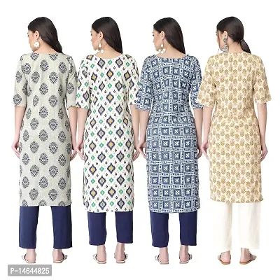 New Crepe Combo Printed Kurtis For Women Pack Of 4-thumb2