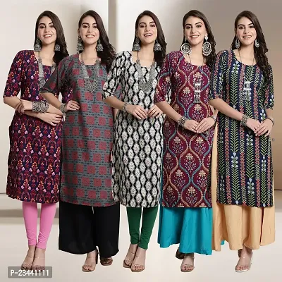 Fancy Crepe Kurtis For Women Pack Of 5