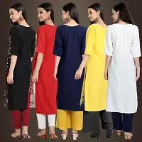 Fancy Crepe Kurtis For Women Pack Of 5-thumb1