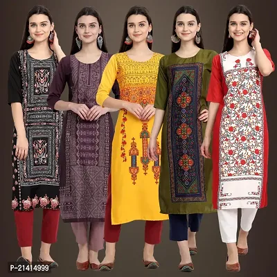 Fancy Crepe Kurtis For Women Pack Of 5