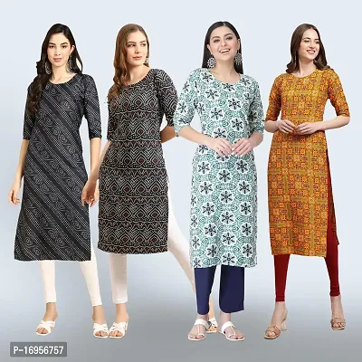 Women Stylish Crepe Straight Kurta-thumb0