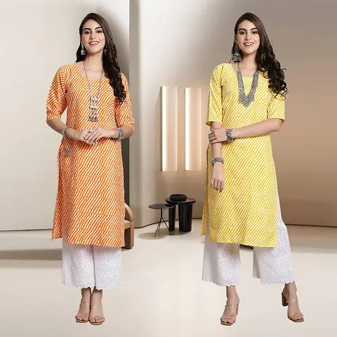 Fancy Rayon Kurtis For Women Pack Of 2