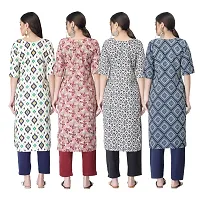 New Crepe Combo Printed Kurtis For Women Pack Of 4-thumb1