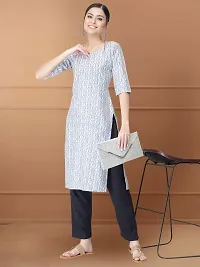 Women Stylish Crepe Printed Straight Kurta-thumb2