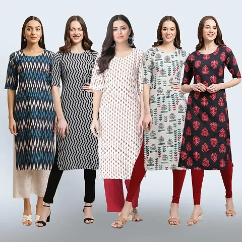 Women Stylish Crepe Staright Kurta