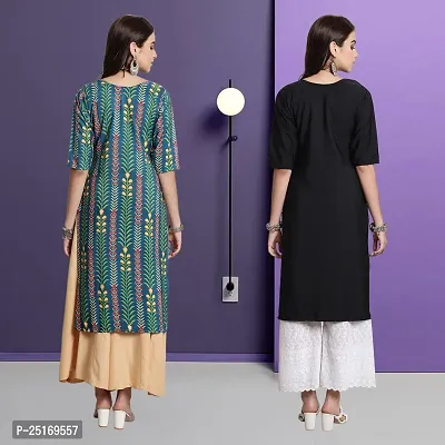 Fancy Crepe Kurtas For Women Pack Of 2-thumb2