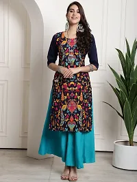 Stylish Multicoloured Crepe Kurta For Women Combo Of 3-thumb3