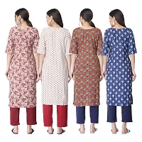 New Crepe Combo Printed Kurtis For Women Pack Of 4-thumb1