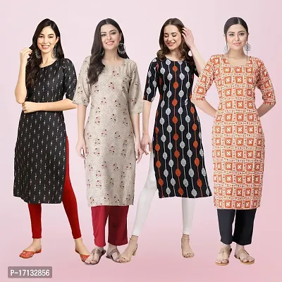 Women Stylish Crepe Printed Straight Kurta-thumb0