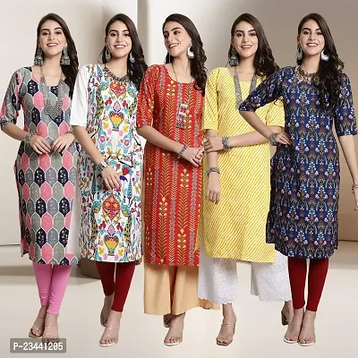 Fancy Crepe Kurtis For Women Pack Of 5