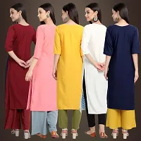 Fancy Crepe Kurtis For Women Pack Of 5-thumb1