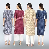 Women Stylish Crepe Straight Kurta-thumb1