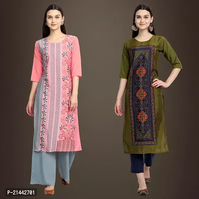 Fancy Crepe Kurtis for Women Pack Of 2